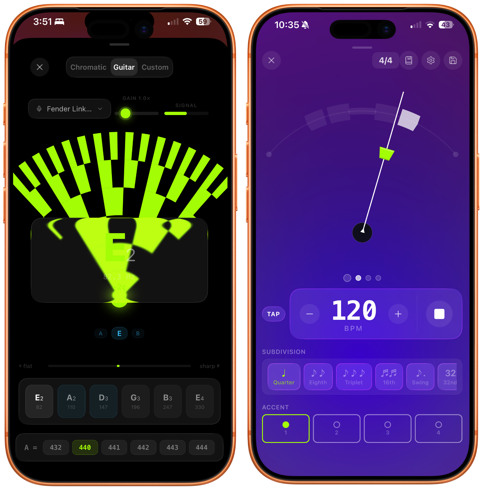 Tuner · Metronome · Drum